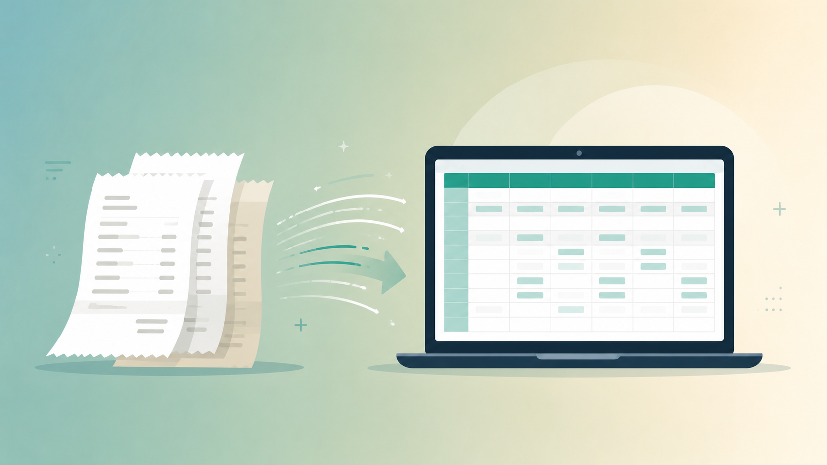 Person working at a clean desk with a laptop, surrounded by organized files and documents — the ideal AI-assisted workspace