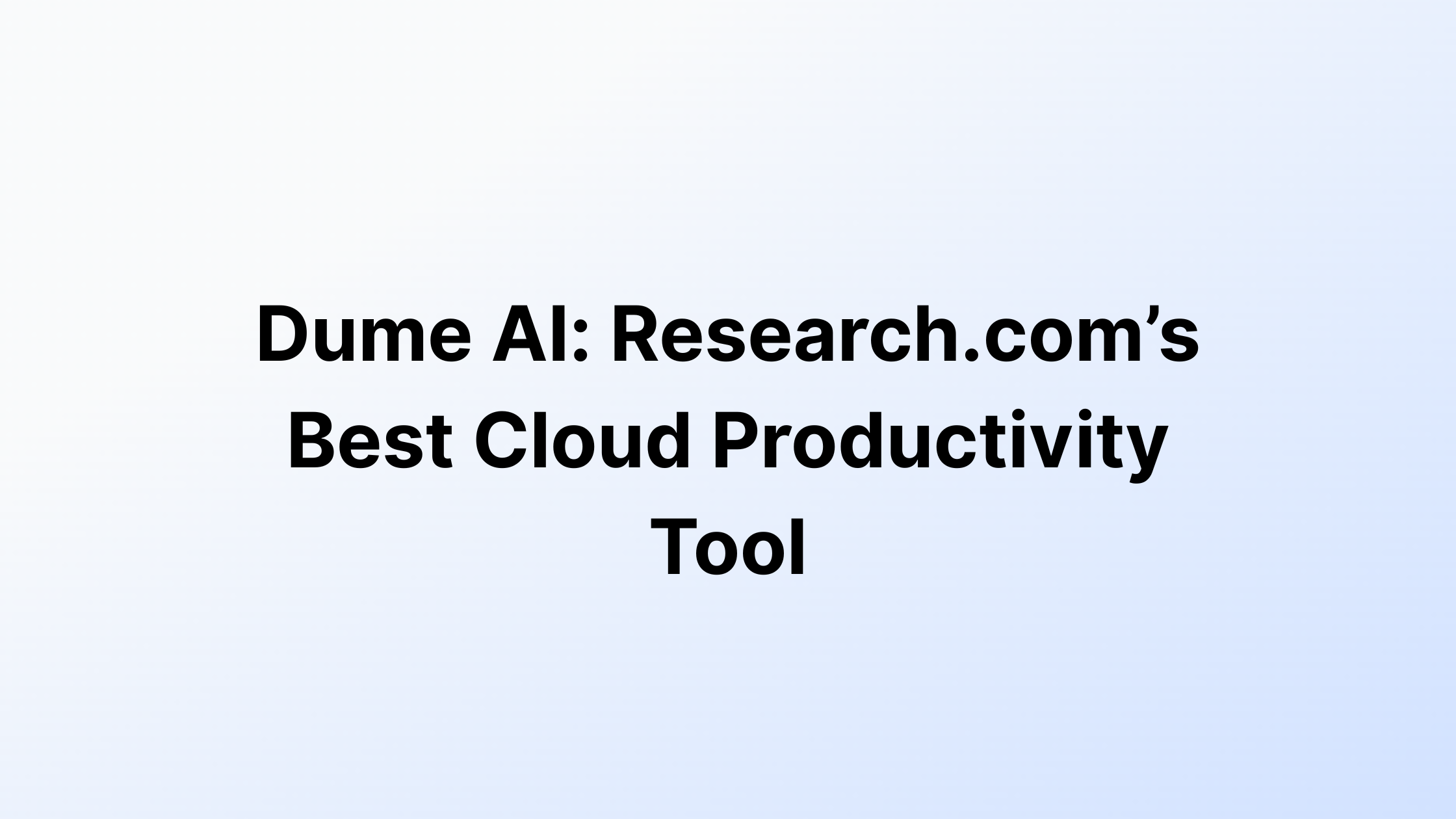 best cloud productivity tool